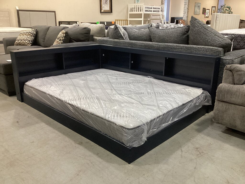 85631 - Ashley Simmenfort Full Bookcase Navy Blue Storage Bed 81x54x26