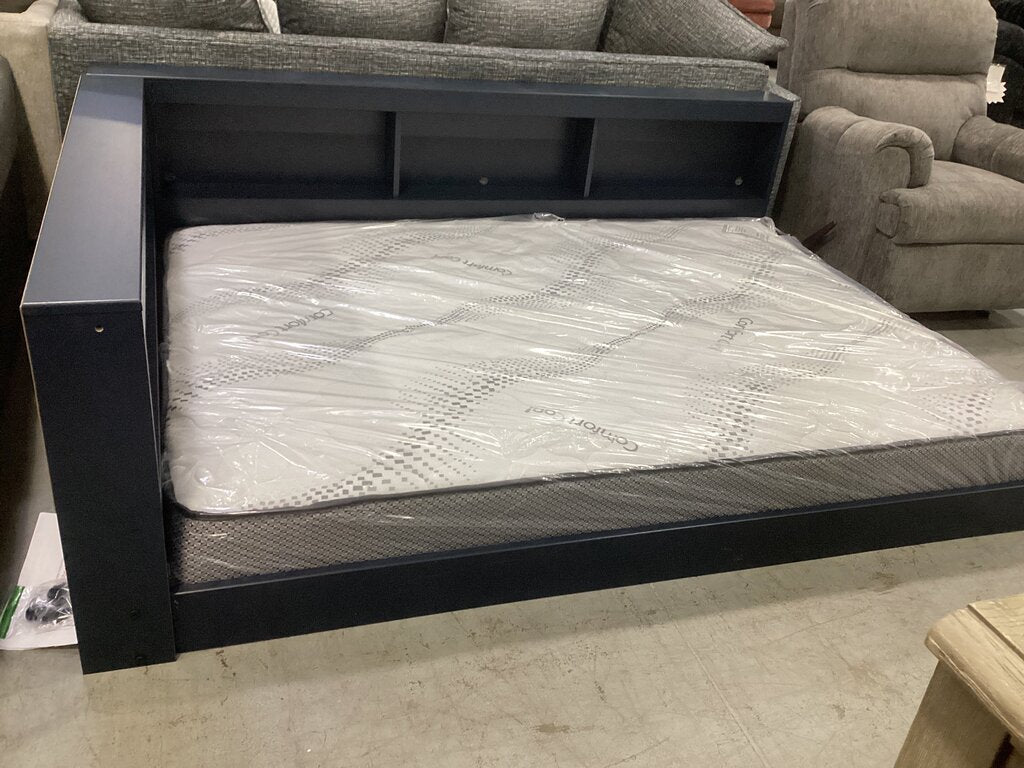 85631 - Ashley Simmenfort Full Bookcase Navy Blue Storage Bed 81x54x26