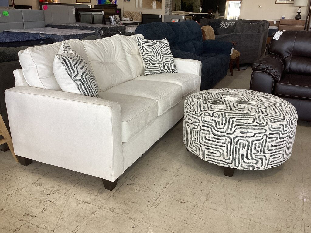 Braves Cream NEW Sofa w/Ottoman