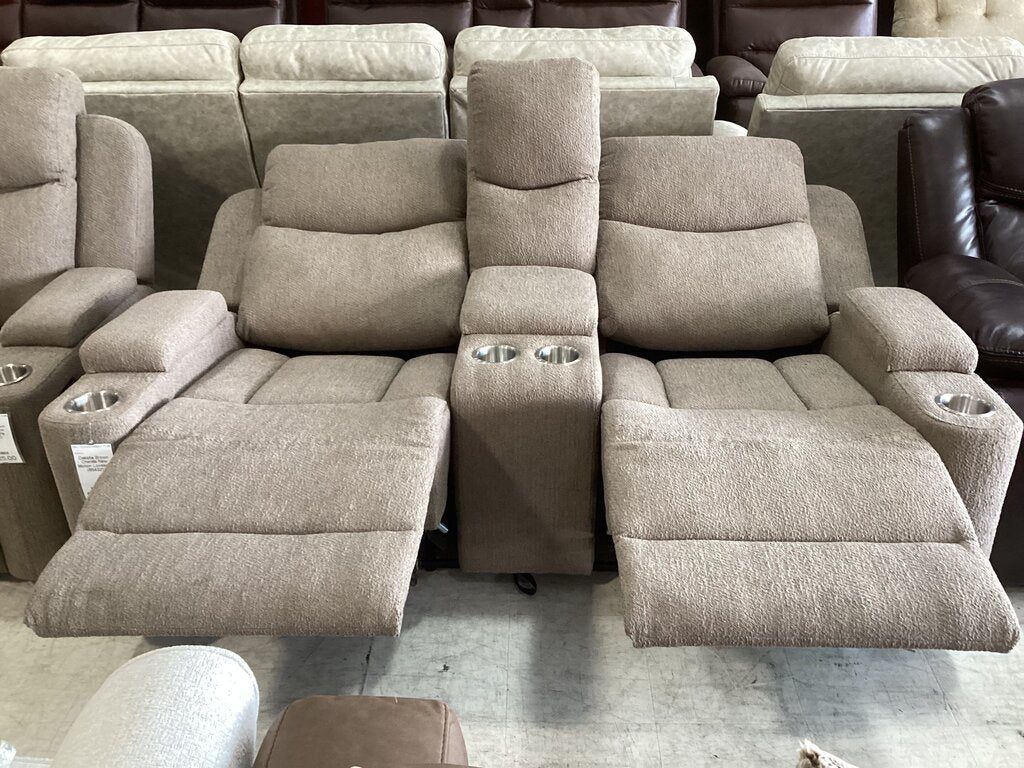 Dakota Brown Chenille New Motion Loveseat (664321)