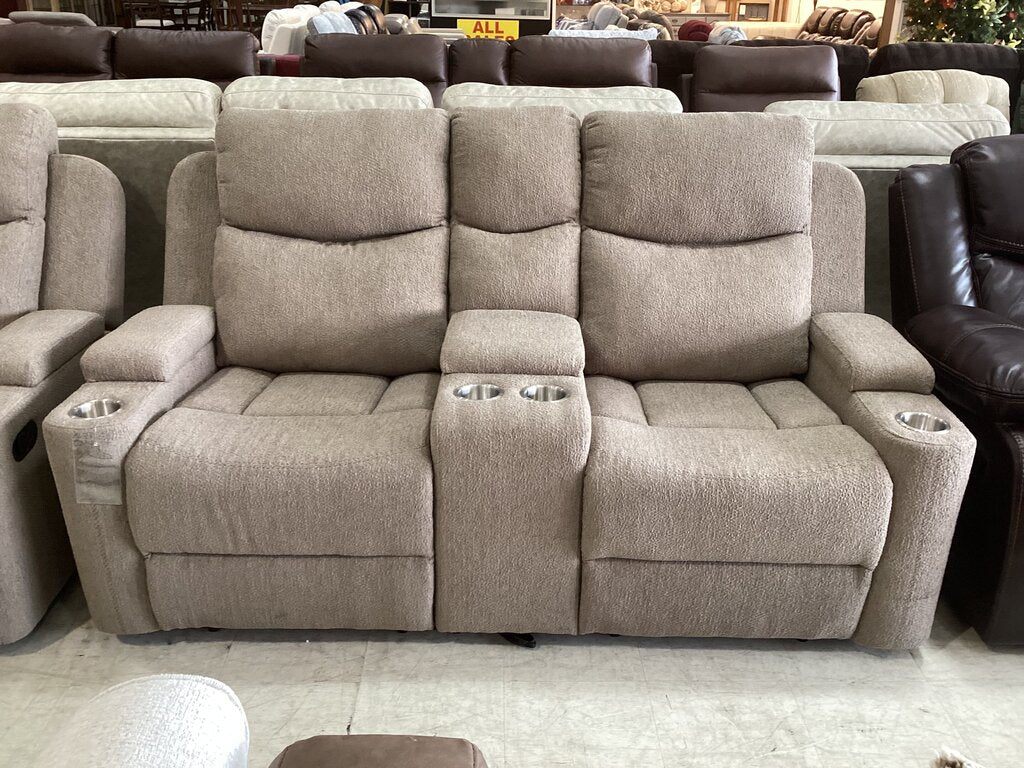 Dakota Brown Chenille New Motion Loveseat (664321)
