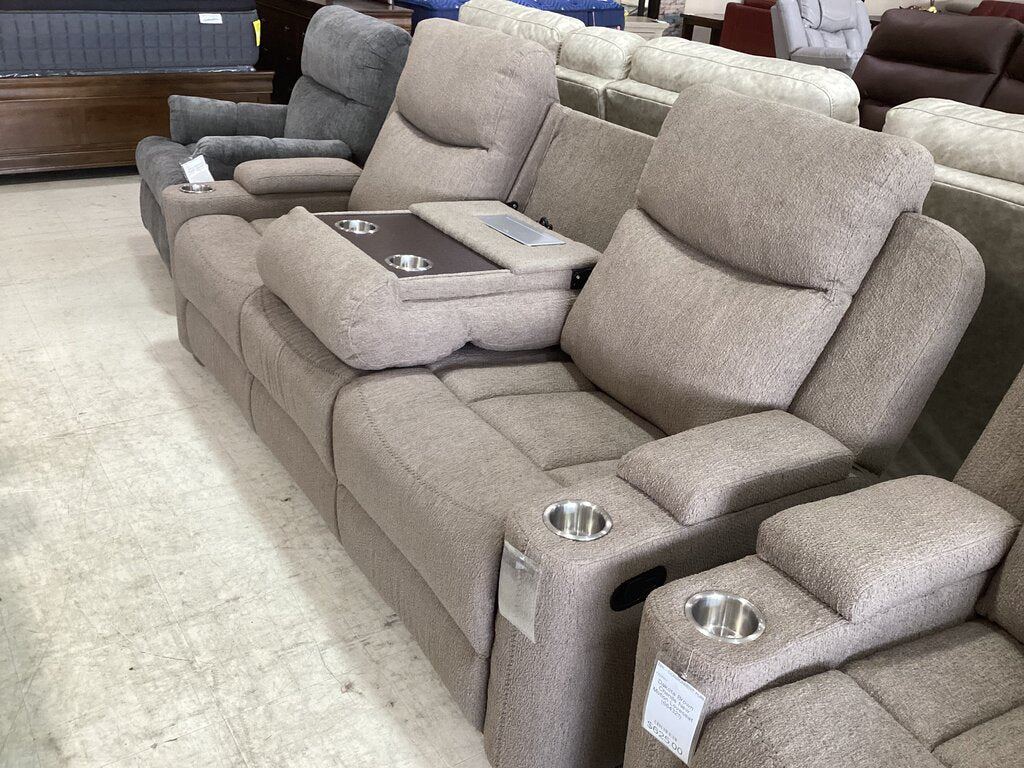 Dakota Brown Chenille New Motion Sofa (664320)