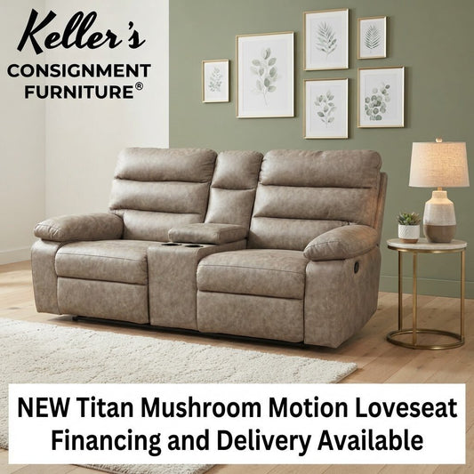 Titan Mushroom NEW Motion Loveseat 77x35x41 (1802)