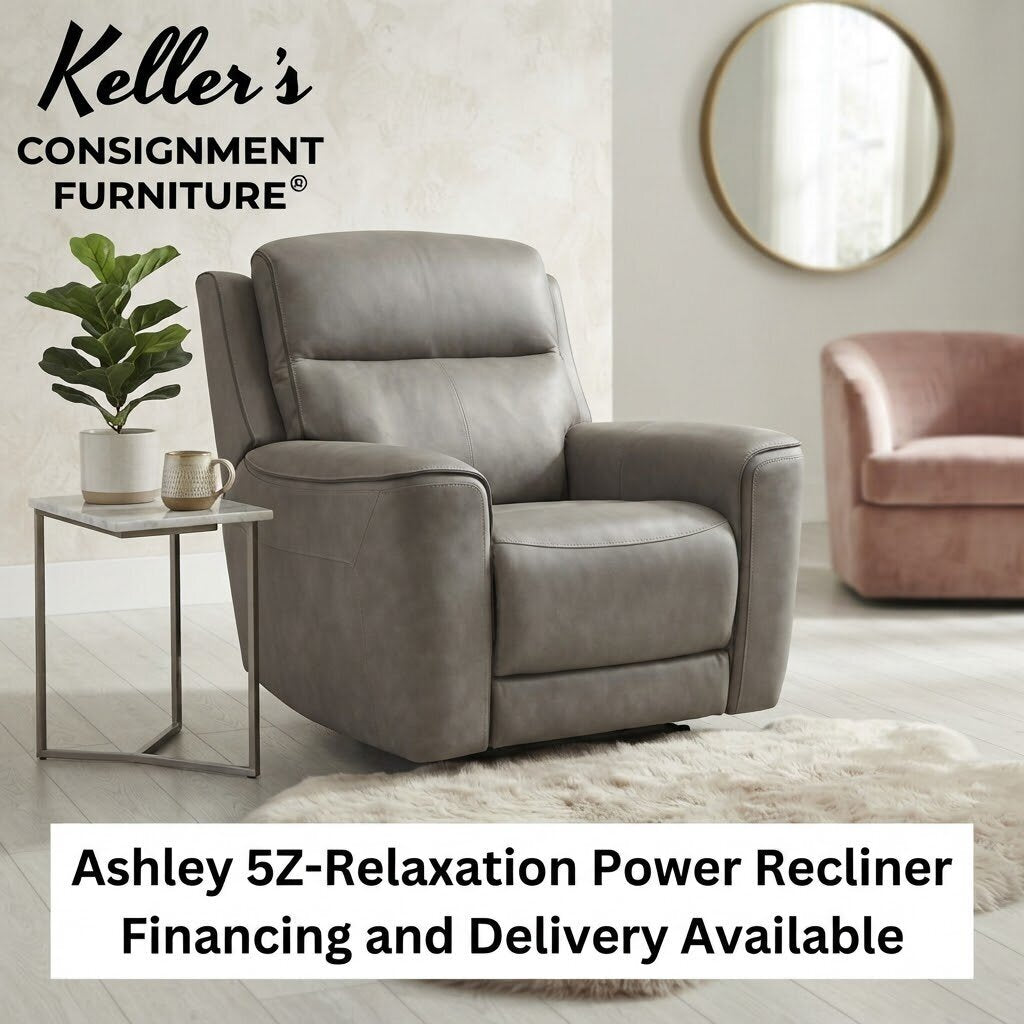 86558 - Ashley 5Z-Relaxation Leather Power Recliner 42x41x43