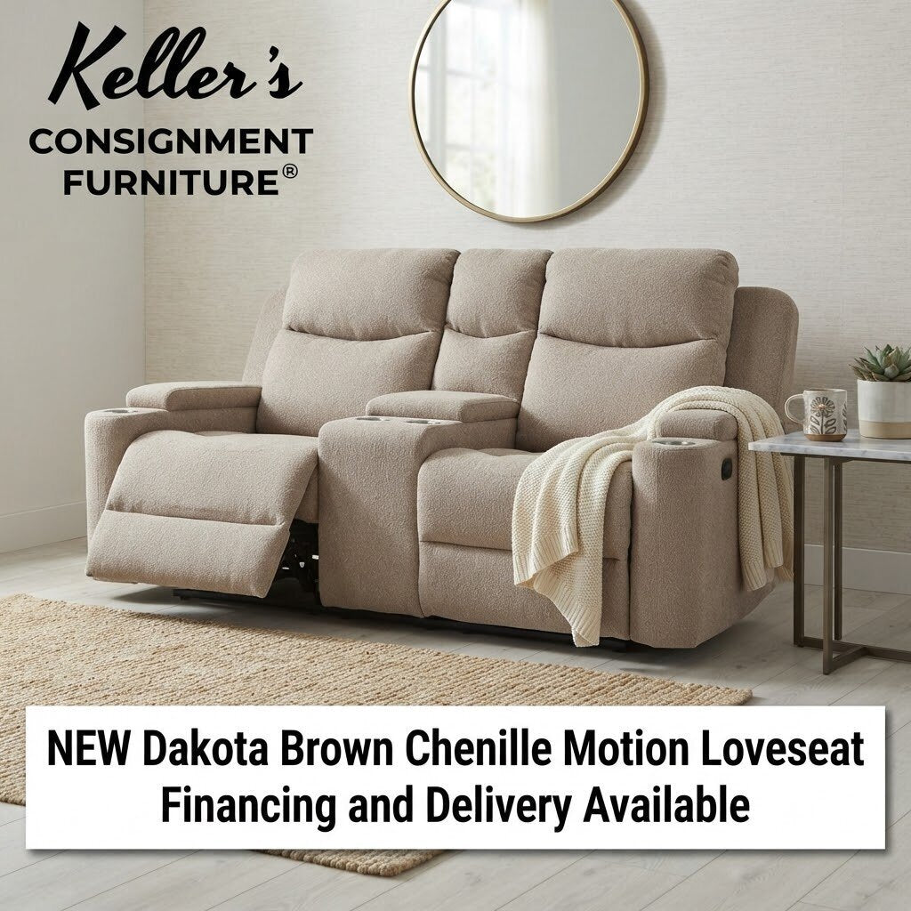 Dakota Brown Chenille New Motion Loveseat 75x37x41 (664321)