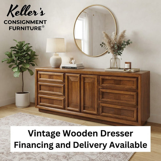 86549 (8545-2) Vintage Wooden Dresser 70x18x31