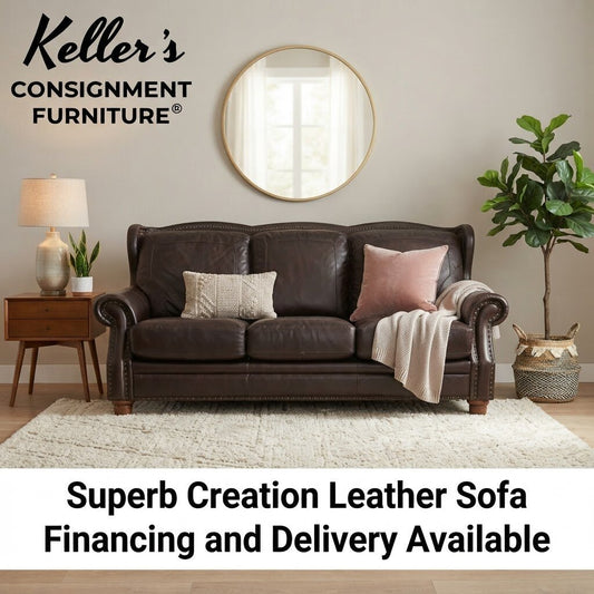 86559 - Superb Creation Leather Sofa 85x41x38