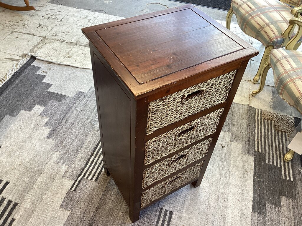 86571 - Wicker Drawer Chest 19x15x36