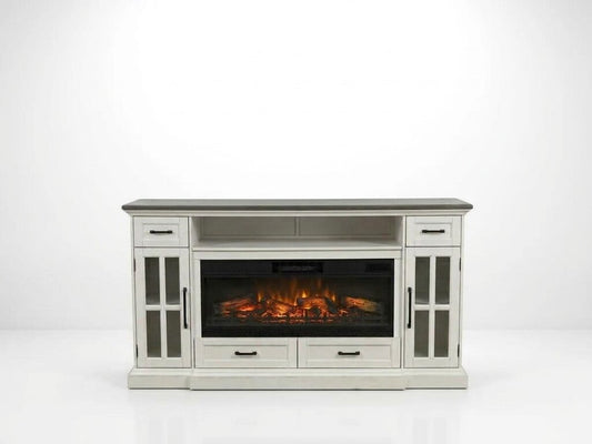 86620 - White Electric Fireplace w/Remote 78x19x32
