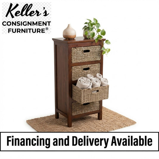 86571 - Wicker Drawer Chest 19x15x36