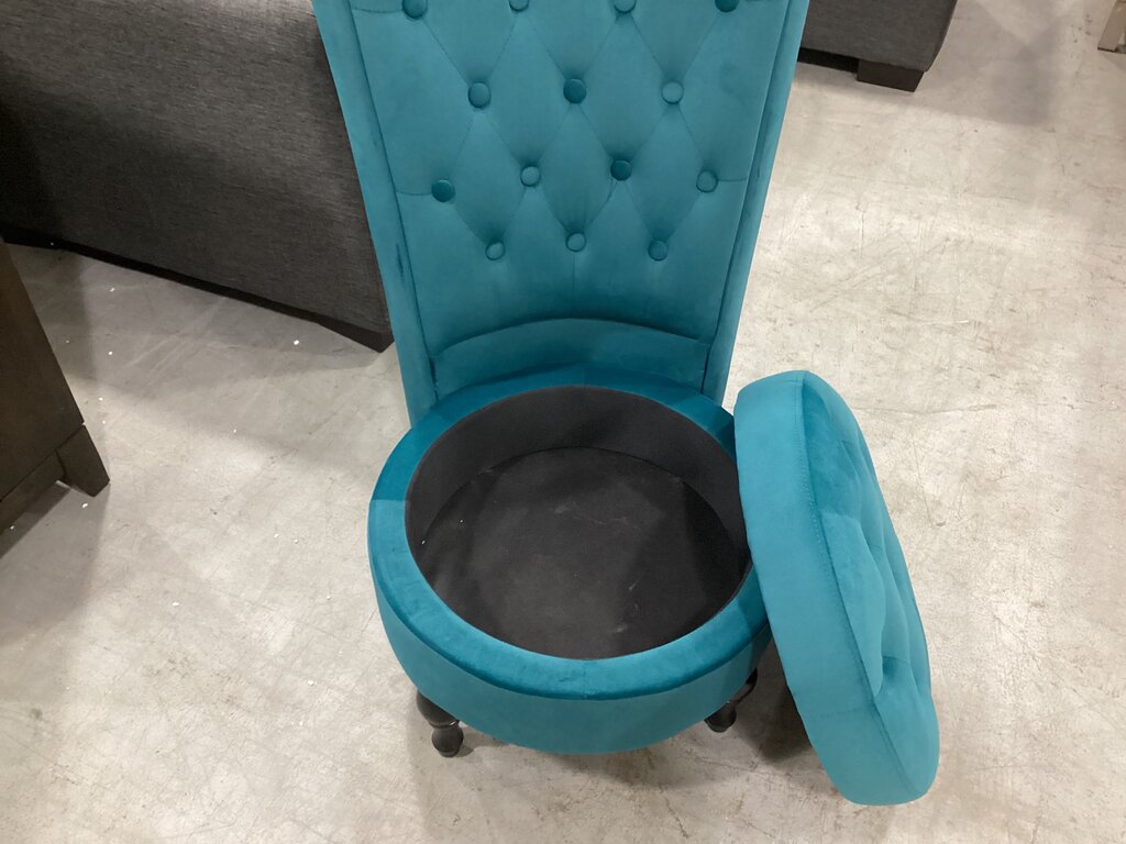 86594 High Back Vanity Chair w/Storage 24x30x40