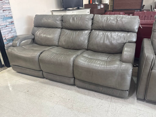 86604 - Modern Top Grain Leather Power Sofa