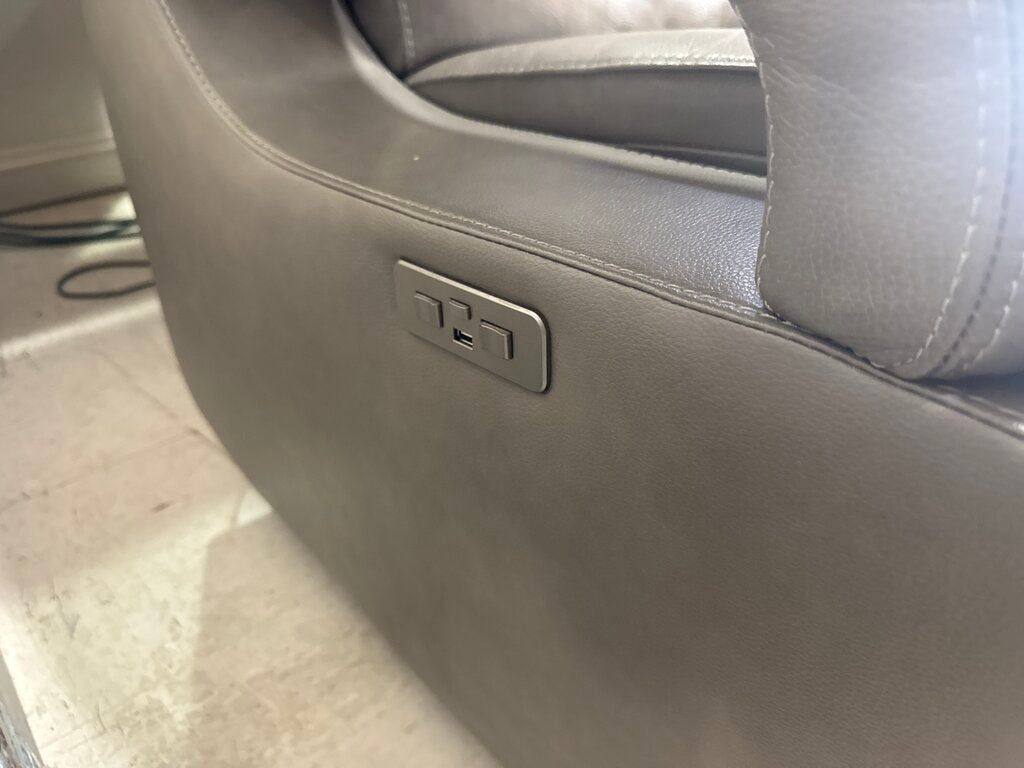 86604 - Modern Top Grain Leather Power Sofa