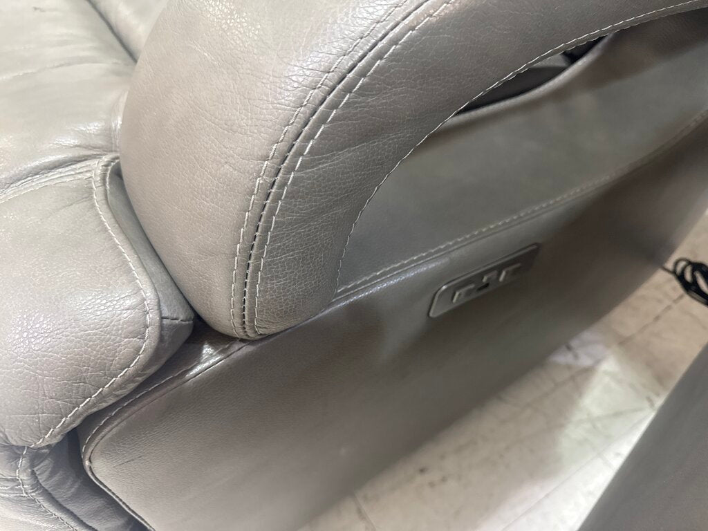 86604 - Modern Top Grain Leather Power Sofa