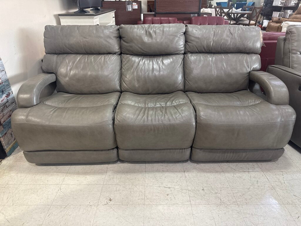 86604 - Modern Top Grain Leather Power Sofa