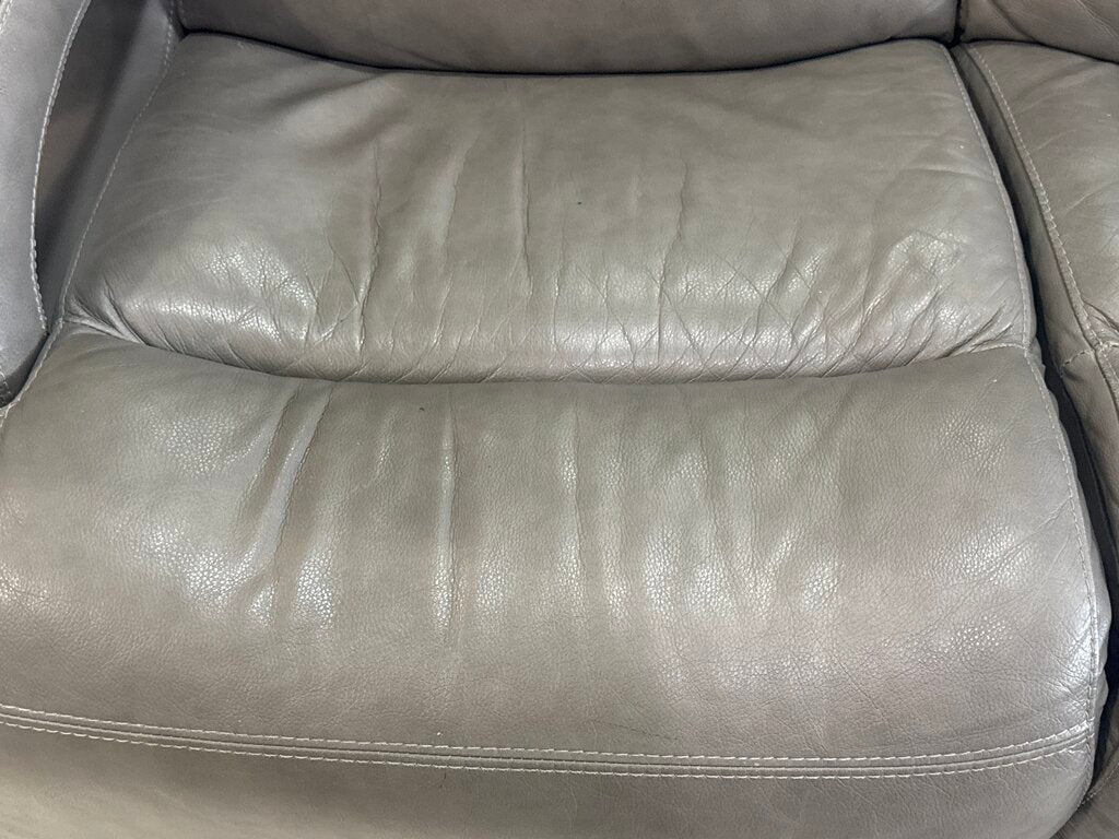 86604 - Modern Top Grain Leather Power Sofa