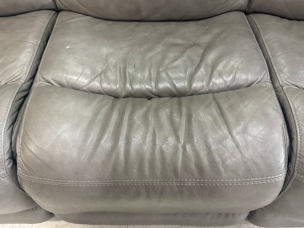 86604 - Modern Top Grain Leather Power Sofa
