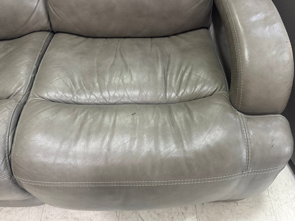 86604 - Modern Top Grain Leather Power Sofa