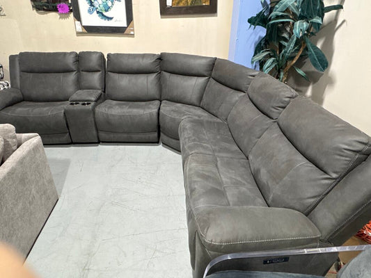 86607 - Dark Gray Power Reclining Sectional