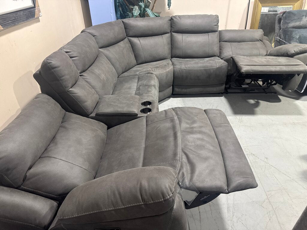 86607 - Dark Gray Power Reclining Sectional