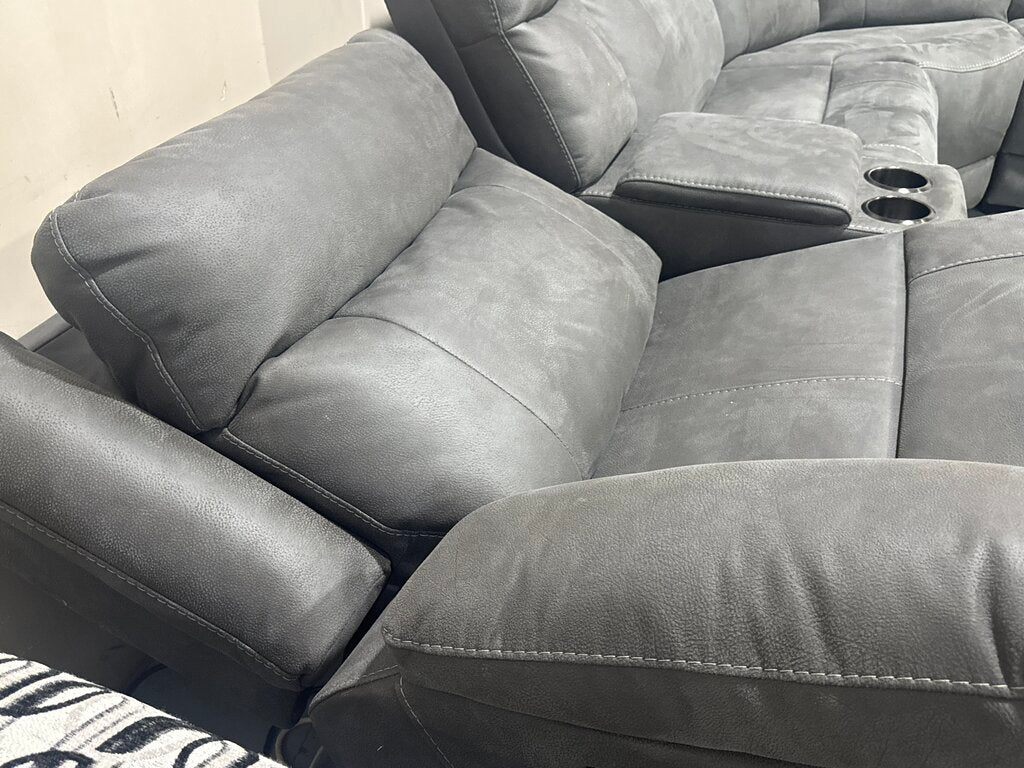 86607 - Dark Gray Power Reclining Sectional