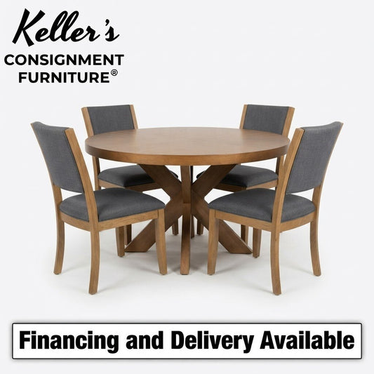 86618 - Round 54in 5pc Dining Set 54x54x30