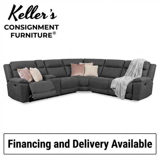 86607 - Dark Gray Power Reclining Sectional