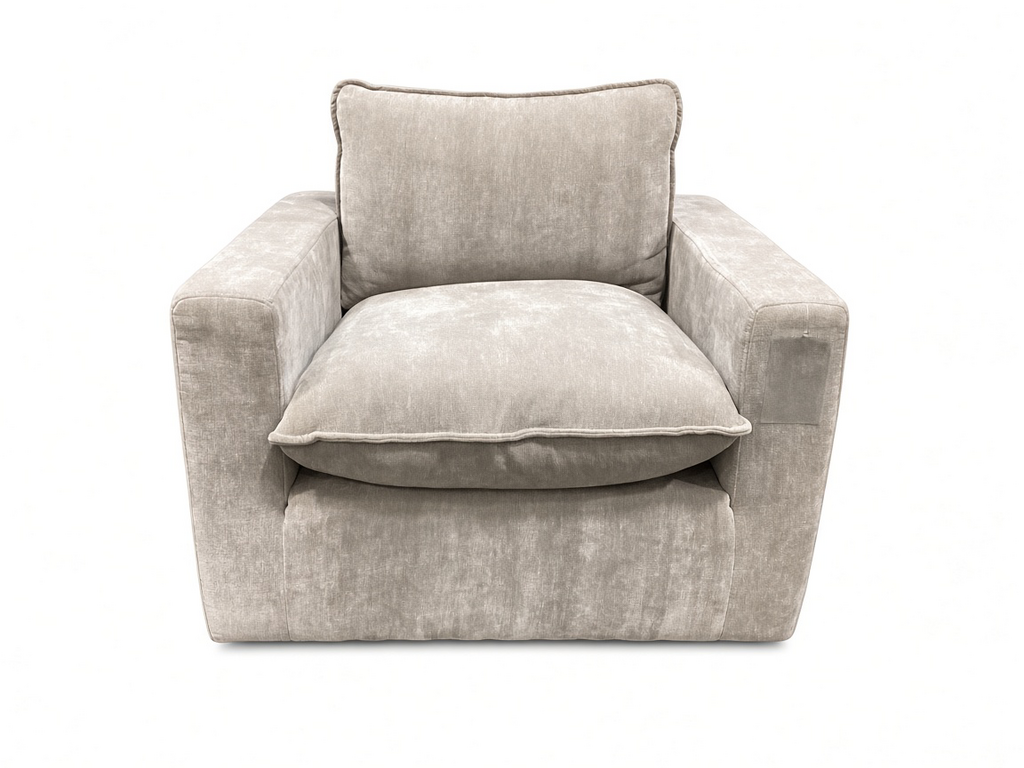 86624 - Gray Swivel Accent Chair w/Adjustable Headrest 36x38x34