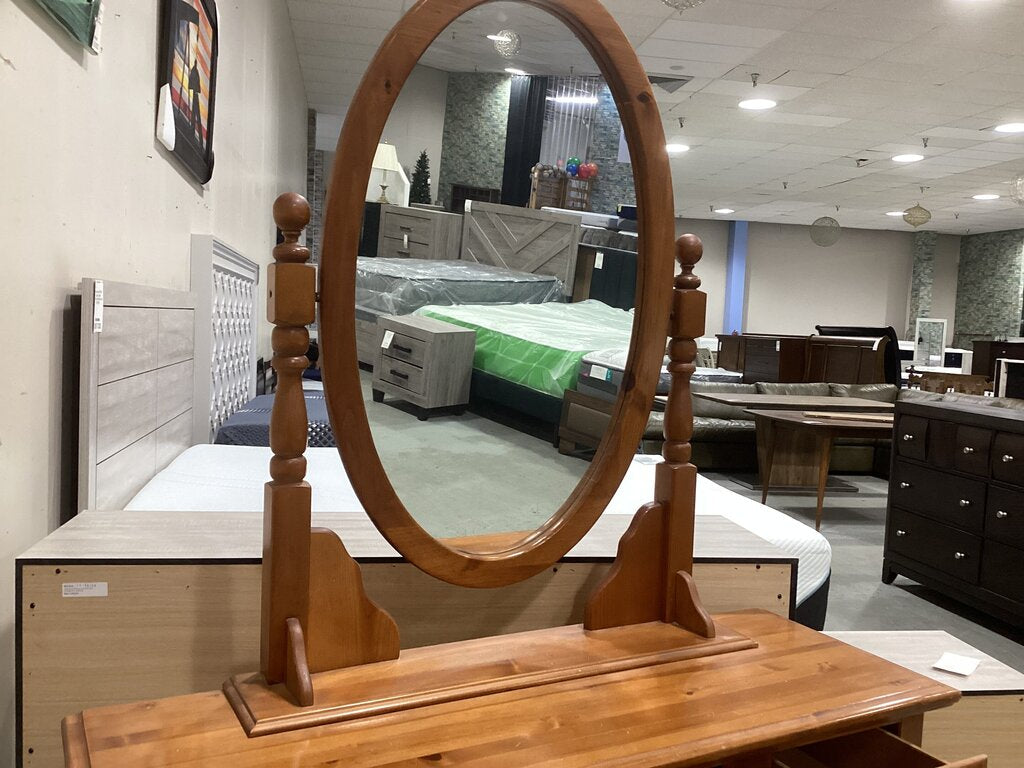 86631 Vintage 7 Drawer Dresser w/Mirror 50x17x30-73