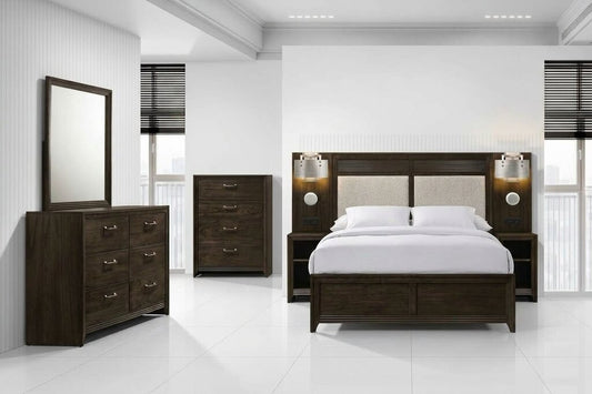 Kona NEW King Bedroom Group w/Wall Lamp & Bluetooth Speaker (175340-set)