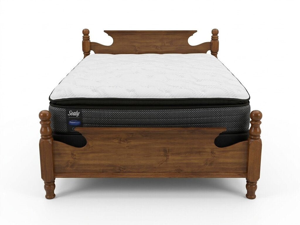 86633 Traditional Cannonball Style Queen Bed Frame 63x89x42