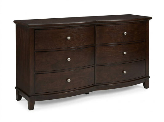 86578 Studio 6 Drawer Curved Front Dresser 66x20x36