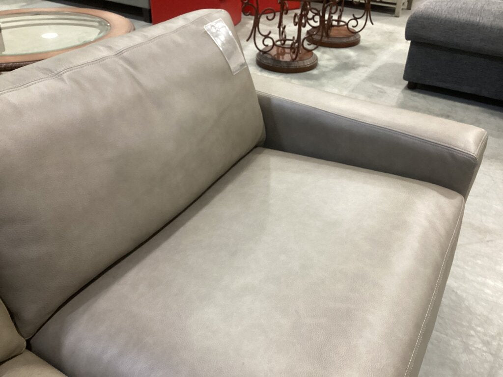 86599 - Top Grain Leather 3pc Sectional 118x118x28