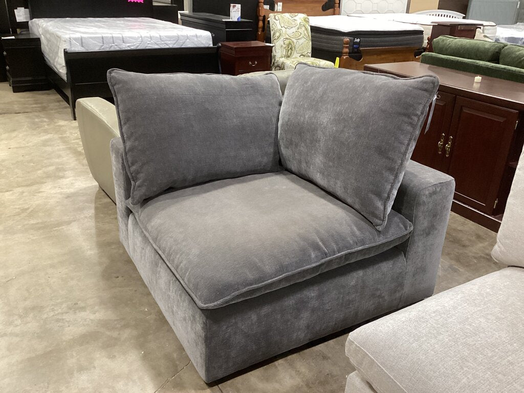 86595 Gray Corner Chair 45x45x39