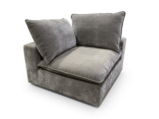 86595 Gray Corner Chair 45x45x39