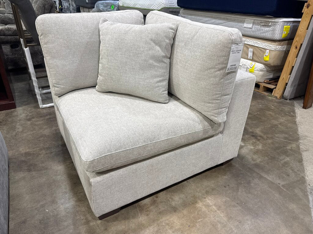 86623 - Versatile Gray Fabric Corner Chair 42x42x27