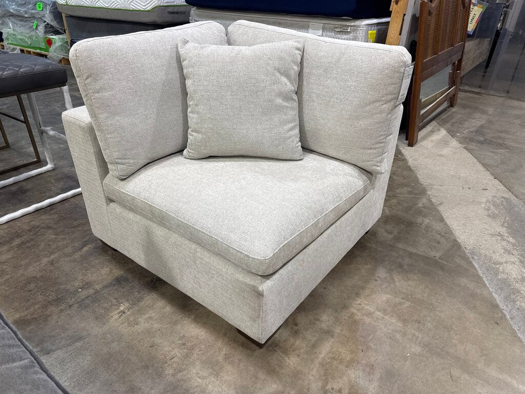 86623 - Versatile Gray Fabric Corner Chair 42x42x27