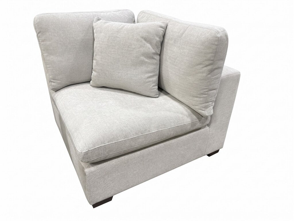 86623 - Versatile Gray Fabric Corner Chair 42x42x27