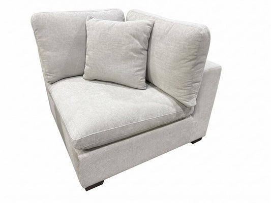 86623 - Versatile Gray Fabric Corner Chair 42x42x27