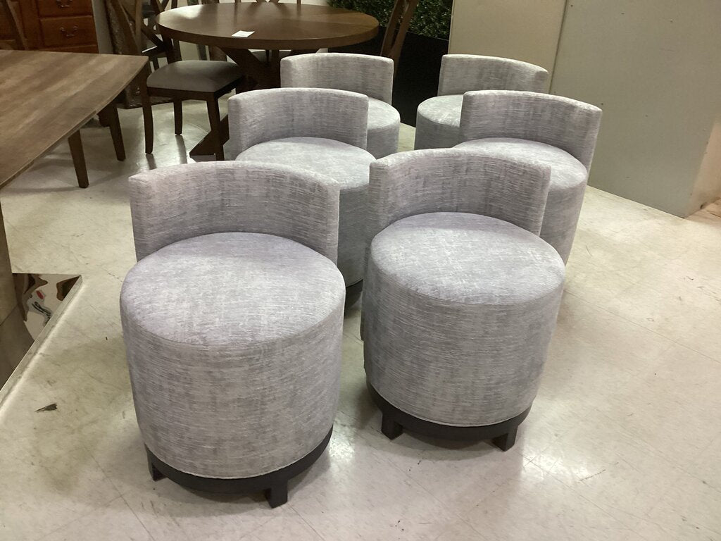 86668 Norwalk Fulton Set of 6 Custom Swivel Dining Stools 21x23x28