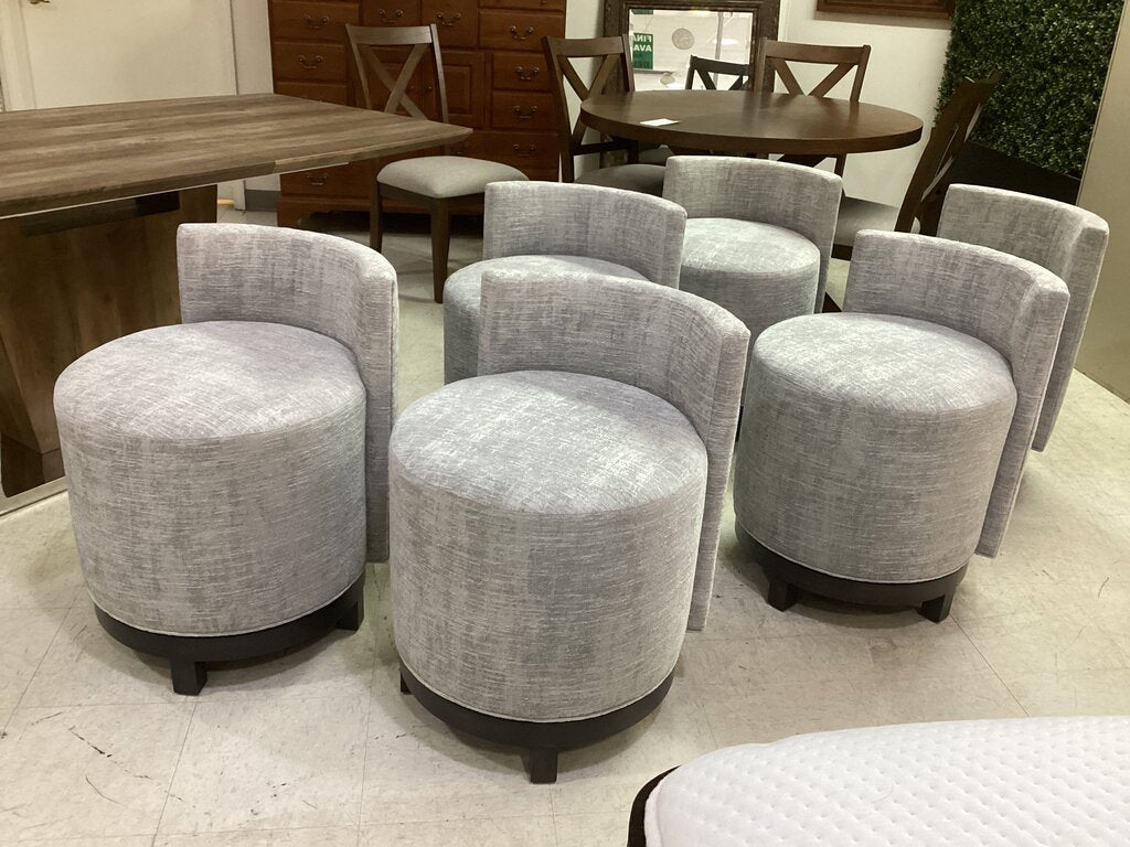 86668 Norwalk Fulton Set of 6 Custom Swivel Dining Stools 21x23x28