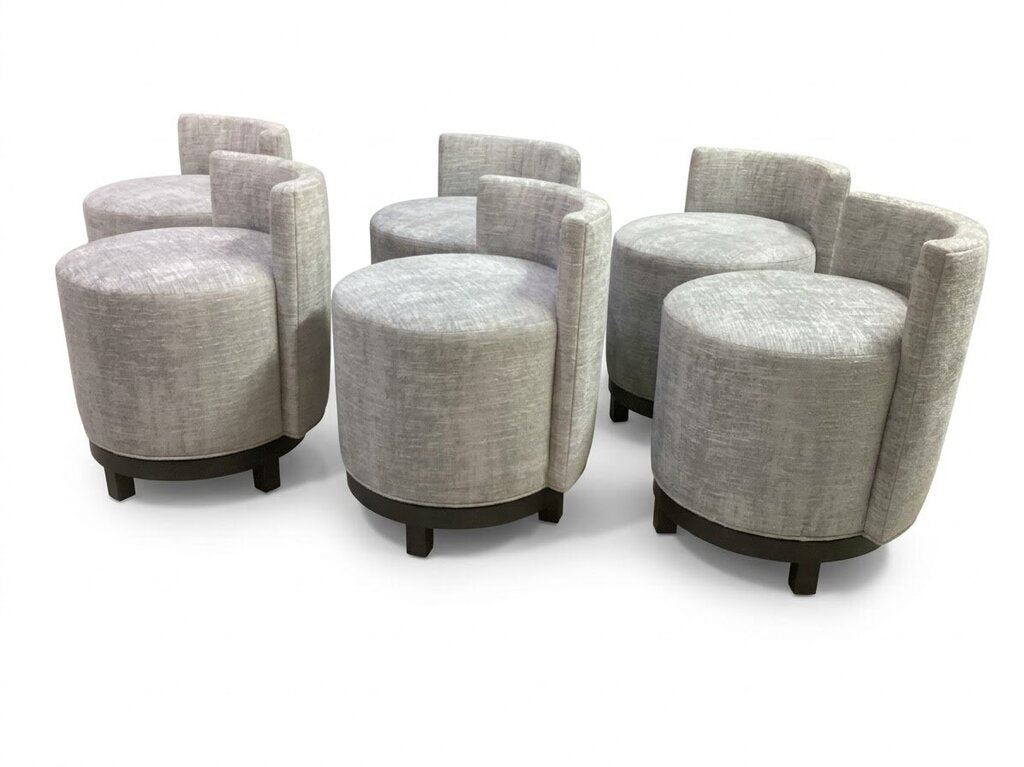 86668 Norwalk Fulton Set of 6 Custom Swivel Dining Stools 21x23x28