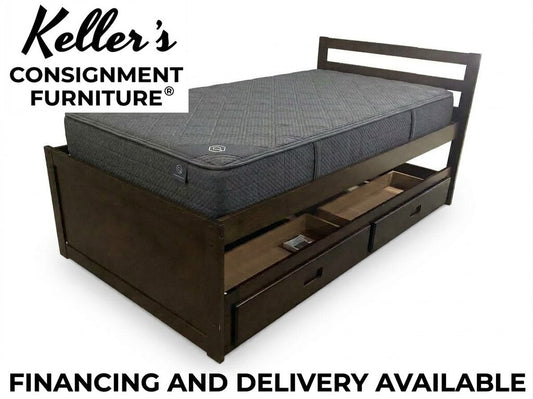 SarSar Twin Bed w/Storage Drawers 43x80x38