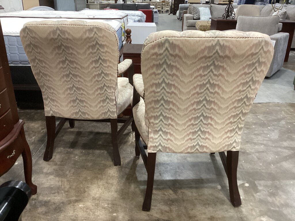 86650 Pair of Tufted Armchairs 25x23x36