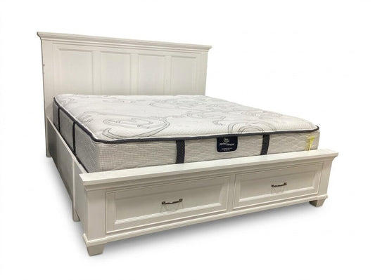86628 White King Storage Bed Frame 82x89x53