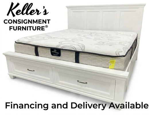86628 White King Storage Bed Frame 82x89x53