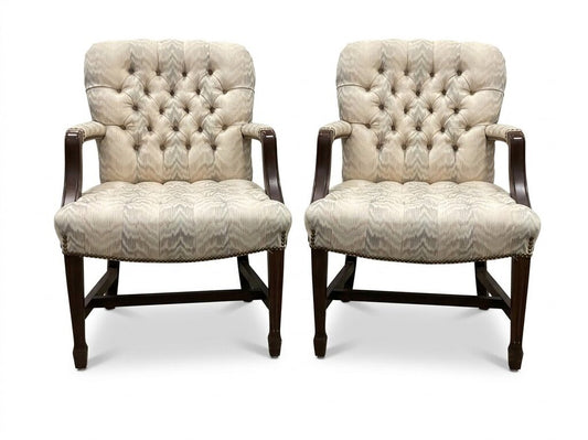86650 Pair of Tufted Armchairs 25x23x36