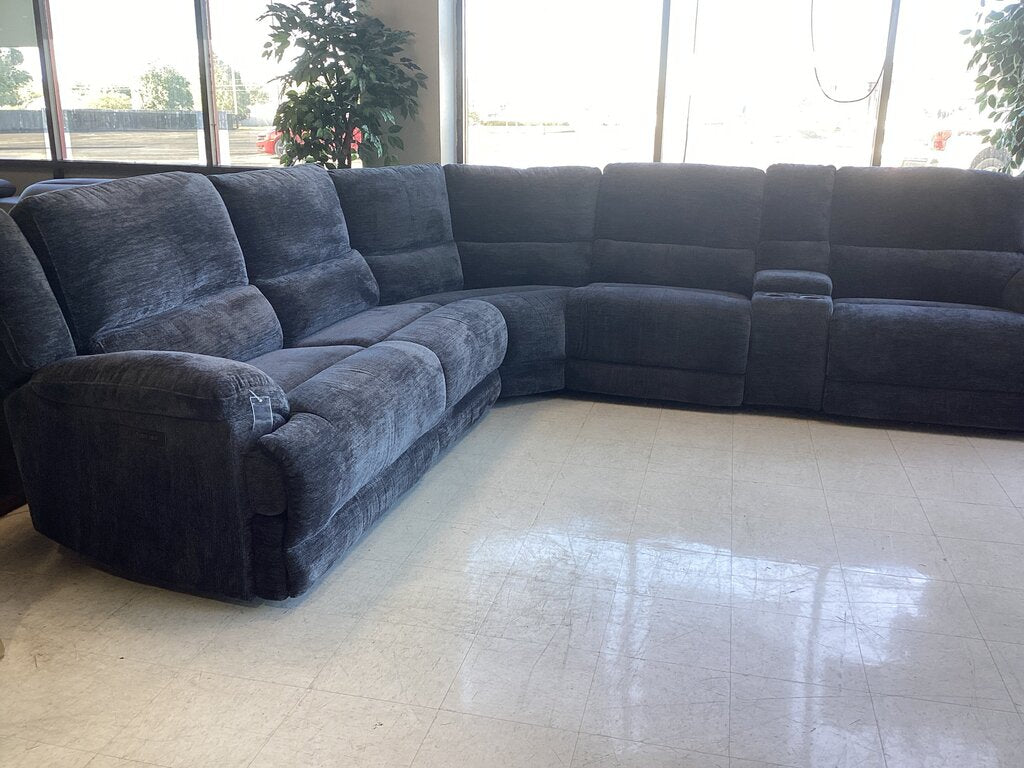 86673 Timberland Six Piece Lucie Charcoal Power Sectional 134x121x40