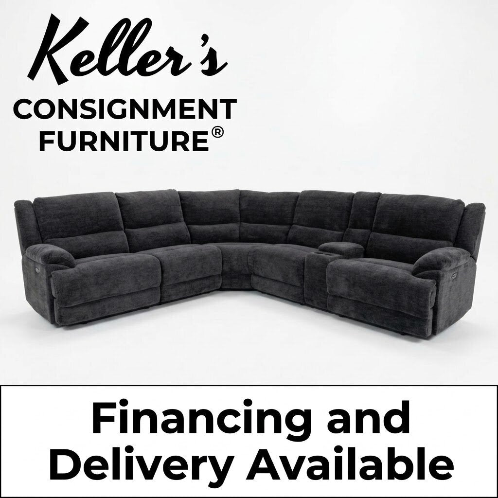 86673 Timberland Six Piece Lucie Charcoal Power Sectional 134x121x40