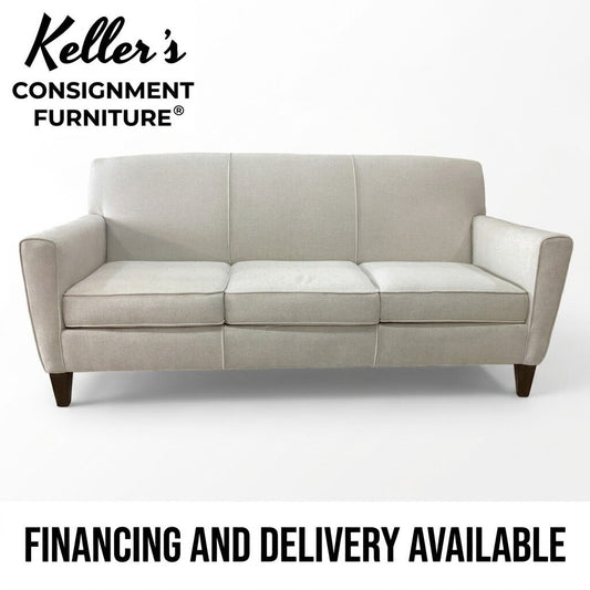 86689 - Flexsteel Ivory Fabric Sofa 80x36x36